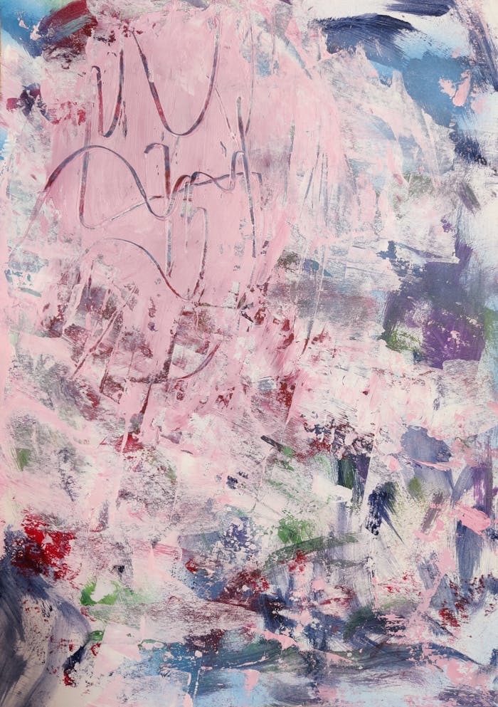 Crafting Captivating Headlines: Your awesome post title goes here Colorful abstract painting with dynamic brushstrokes and pastel colors.